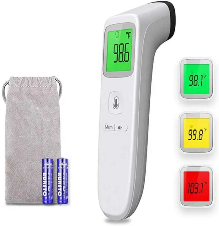لا اللمس ثرمومتر يوضع على الجبين عدم الاتصال . No Touch Forehead Thermometer Non-Contact Infrared