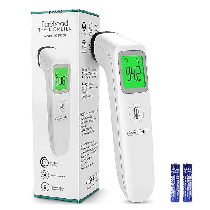 لا اللمس ثرمومتر يوضع على الجبين عدم الاتصال . No Touch Forehead Thermometer Non-Contact Infrared