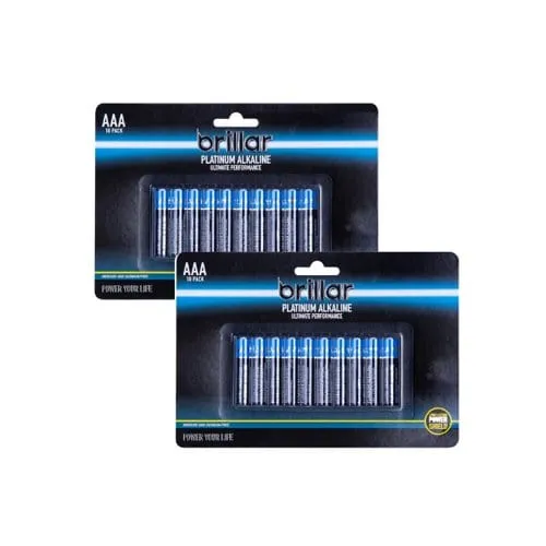 2x Brillar AAA Platinum Alkaline Batteries | 10pk