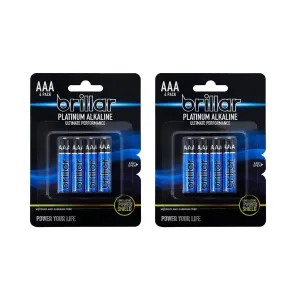 2x Brillar AAA Platinum Alkaline Batteries | 4pk