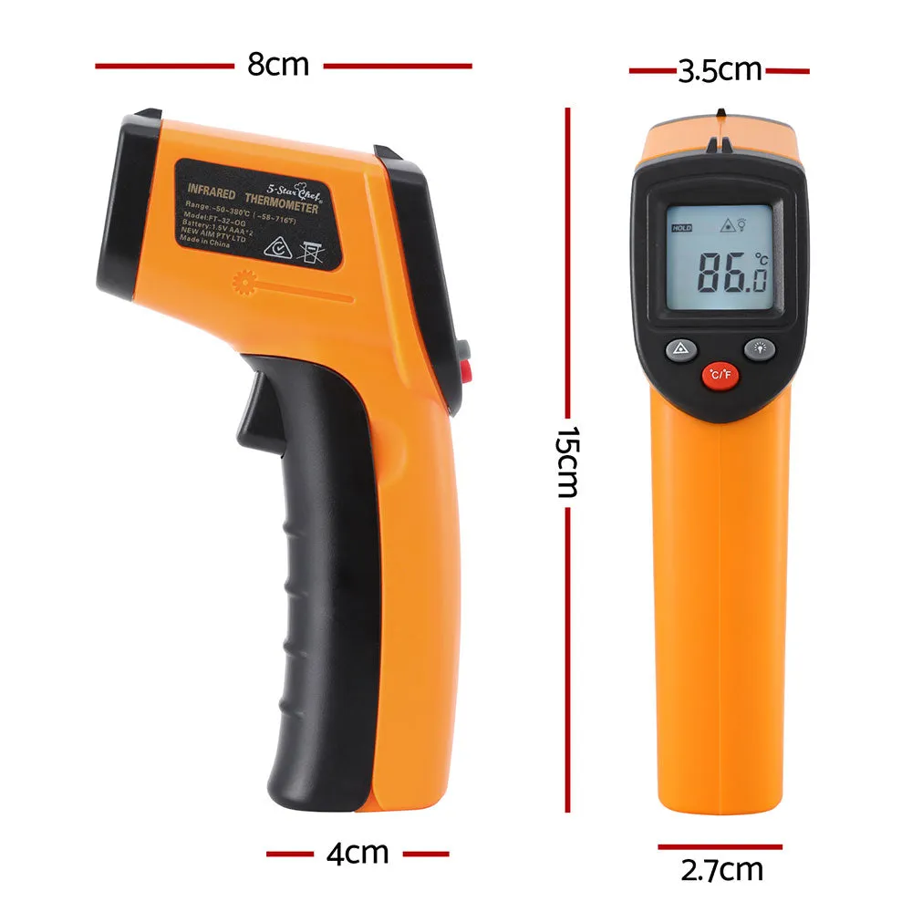 5-Star Chef Laser Infrared Thermometer | Digital Temperature Gun | Smoker Pizza BBQ