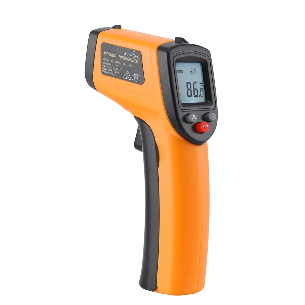 5-Star Chef Laser Infrared Thermometer | Digital Temperature Gun | Smoker Pizza BBQ