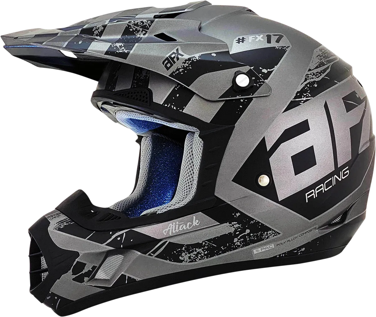 AFX FX-17 Helmet - Attack - Frost Gray/Matte Black - XL 0110-7140