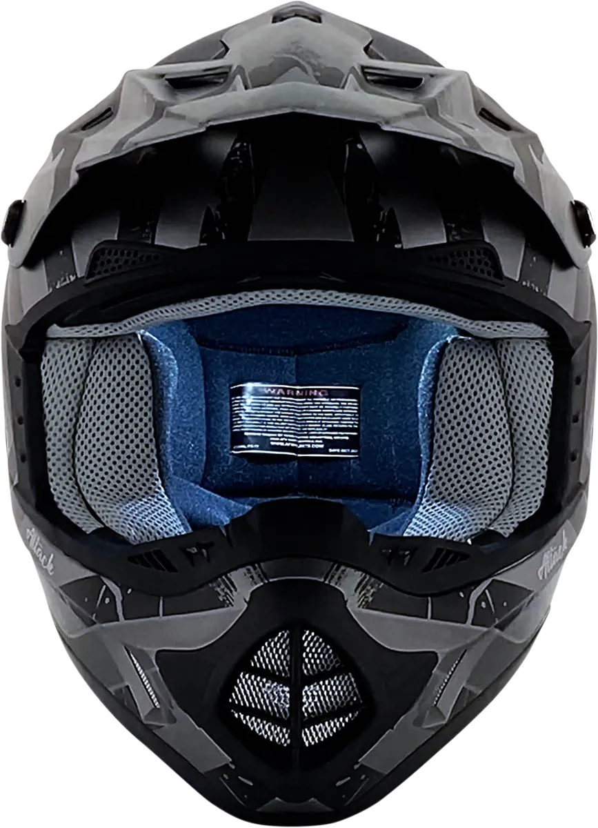 AFX FX-17 Helmet - Attack - Frost Gray/Matte Black - XL 0110-7140