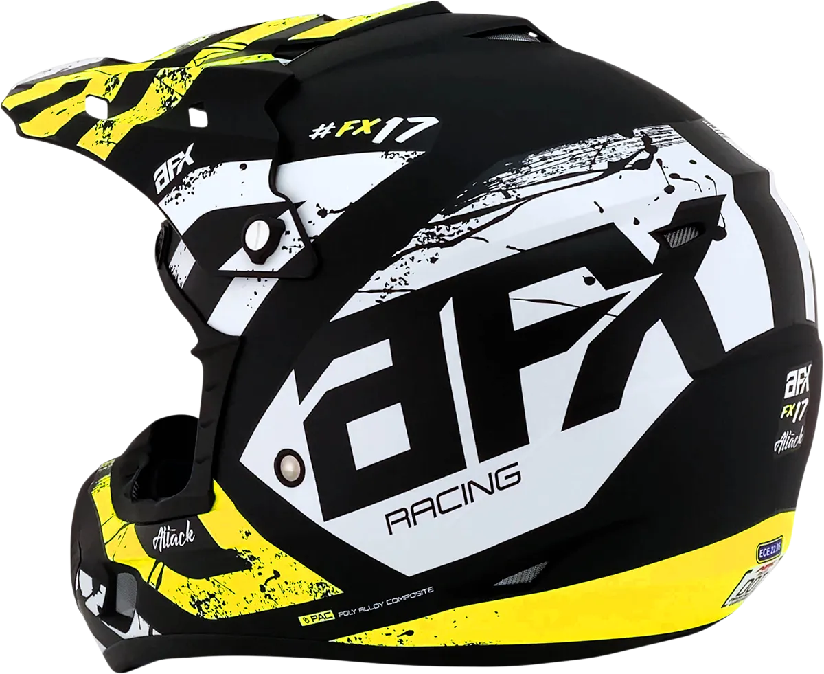 AFX FX-17 Helmet - Attack - Matte Black/Hi-Vis Yellow - XL 0110-7176