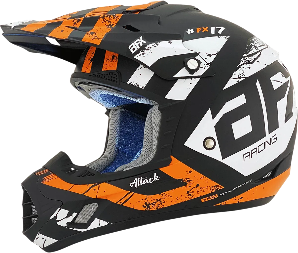 AFX FX-17 Helmet - Attack - Matte Black/Orange - 2XL 0110-7159