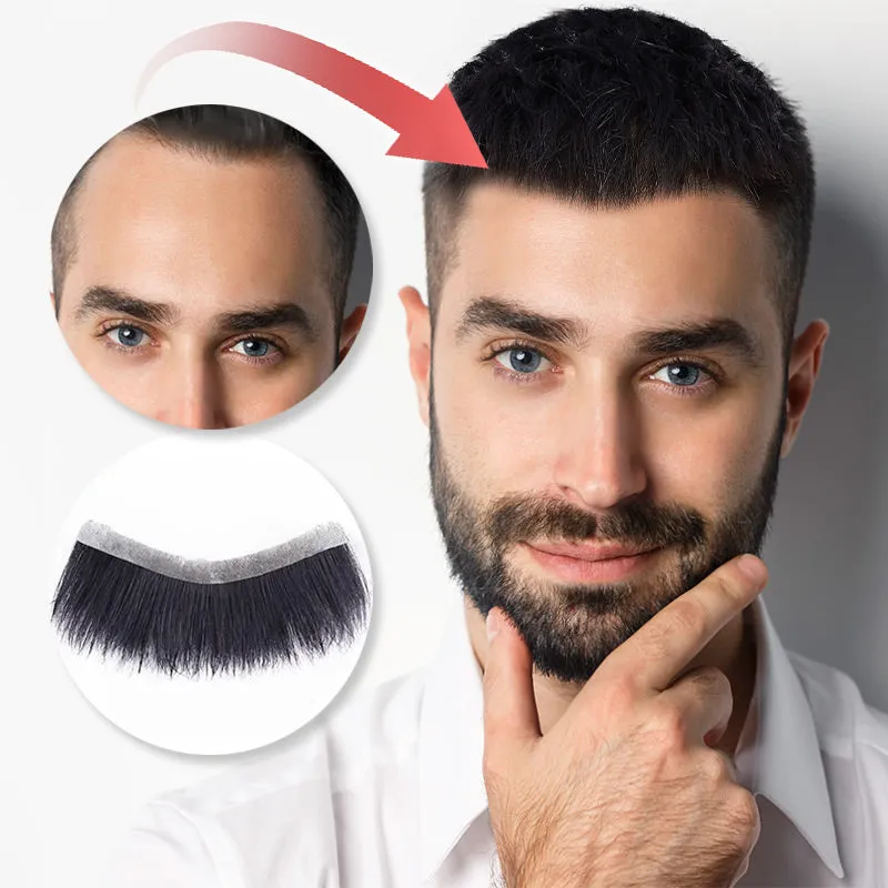 Best Seller 40%OFF Easy and Stylish For Successful Businessmen Men's Forehead Bangs Wig Patch