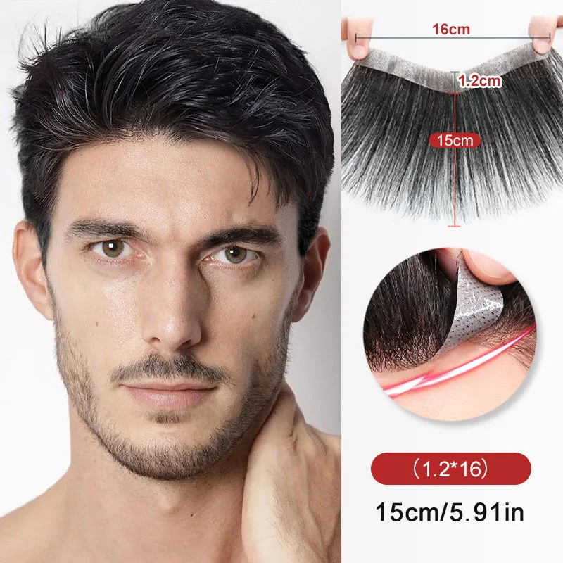 Best Seller 40%OFF Easy and Stylish For Successful Businessmen Men's Forehead Bangs Wig Patch