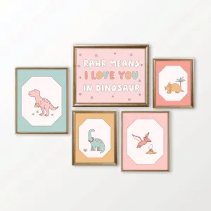Dolly's Dinos Bundled Digital Nursery Wall Art