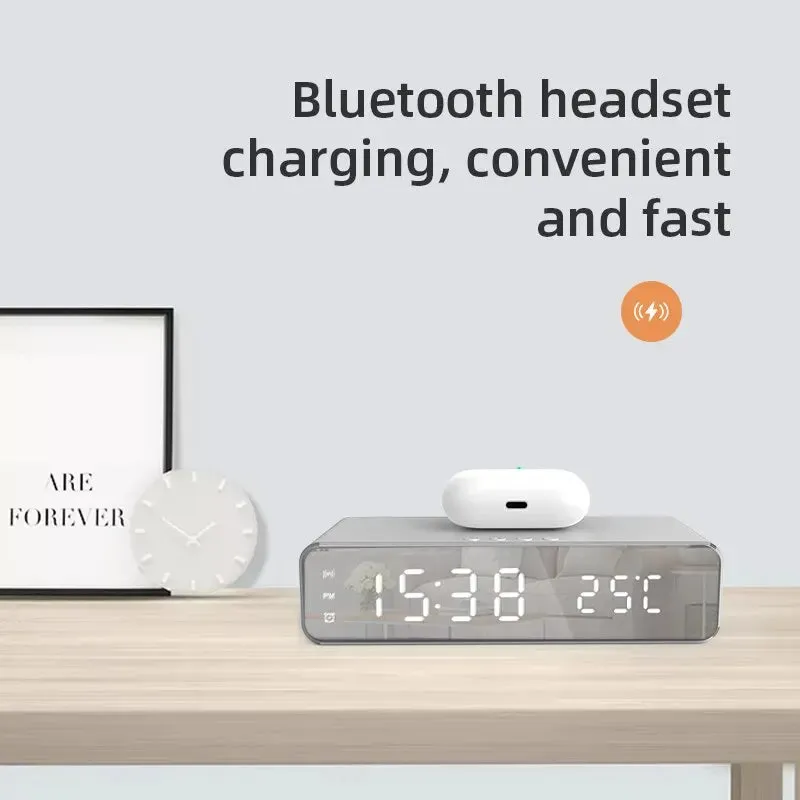 Fast Charging Dock with Alarm Clock and Thermometer