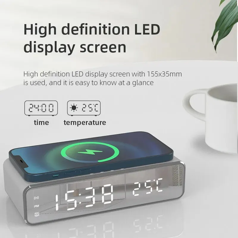 Fast Charging Dock with Alarm Clock and Thermometer