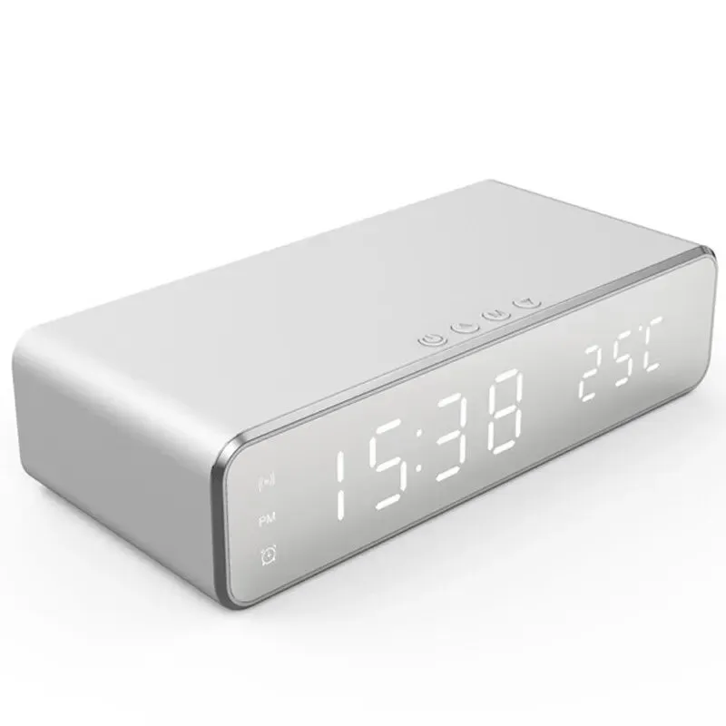 Fast Charging Dock with Alarm Clock and Thermometer