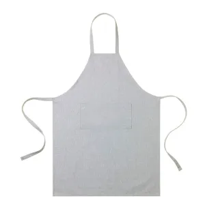 T4G AWARE Recycled Cotton Bib Front Apron With Pocket - Light Grey