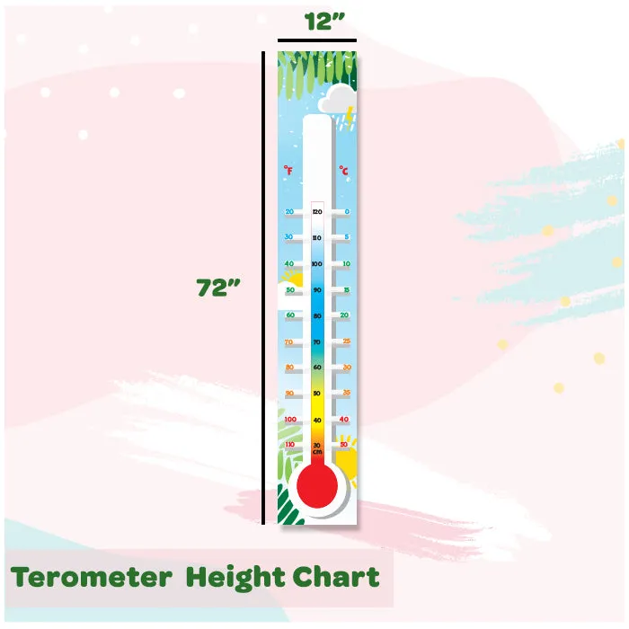 Thermometer Height Chart Wall Stickers