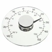 ZEAST Thermometer Fahrenheit /Celsius Degrees Transparent Round Outdoor Window