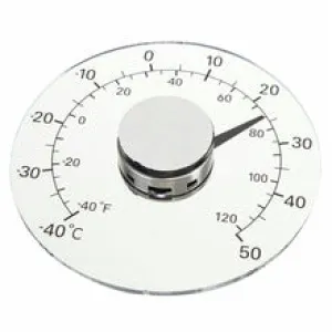 ZEAST Thermometer Fahrenheit /Celsius Degrees Transparent Round Outdoor Window